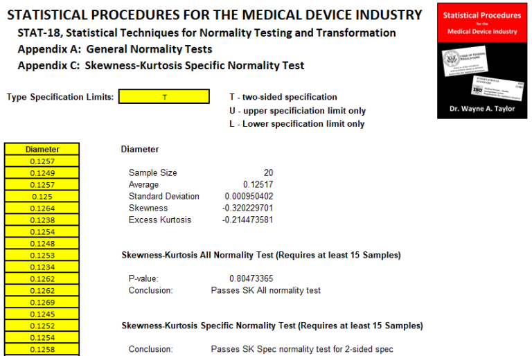Statistical Procedures for the Medical Device Industry - Taylor Enterprises